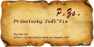 Pribelszky Zsófia névjegykártya