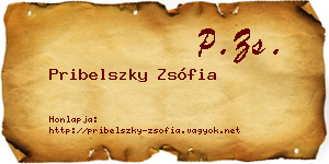 Pribelszky Zsófia névjegykártya